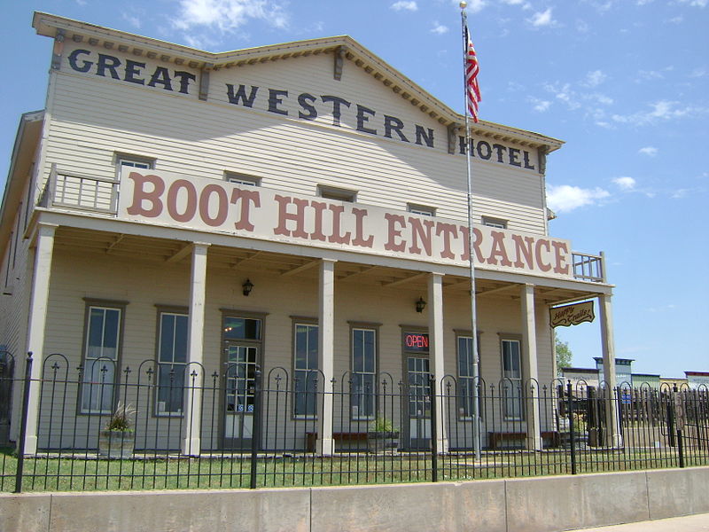 File:Boot Hill Museum Entrance (Great Western Hotel).jpg