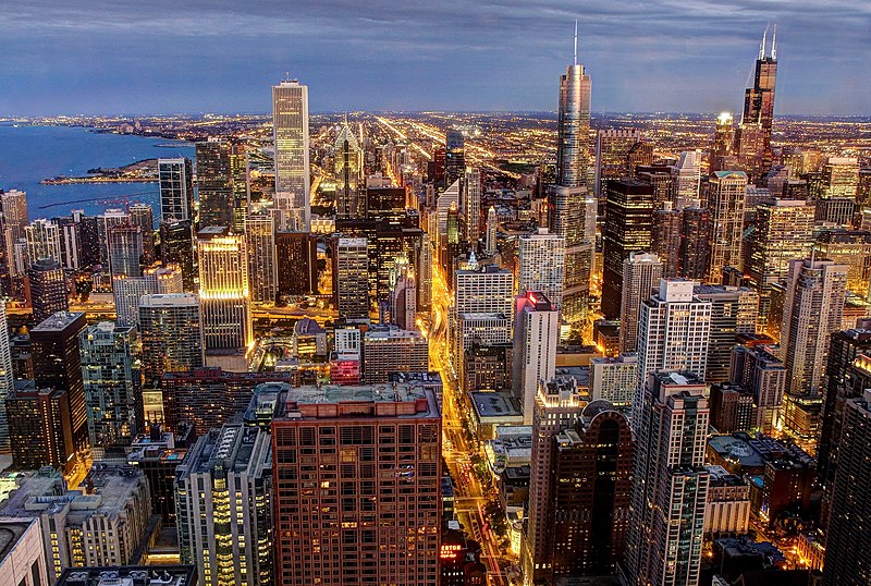 File:Chicago skyline, viewed from John Hancock Center.jpg